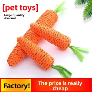 Hot New Cat Toy Hemp Rope Carrot Chew Teaser Cat Toy Pet Supplies Claw Grinding Durable Chew Toy