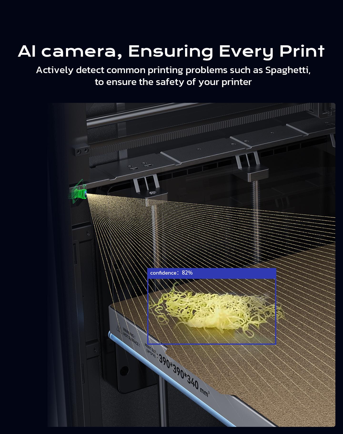 QIDI Max4 3D Printer, 390×390×340mm Build Volume, 65℃ Heated Chamber, 370℃ Nozzle, Dual Z Lead Screws, Max 800mm/s High Speed, Auto-leveling, AI camera, Polar Cooler Optional, Multi-materials