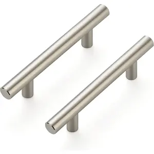 10 Pack 5'' Cabinet Pulls Brushed Nickel Stainless Steel Kitchen Drawer Pulls Cabinet Handles with 3" Hole Center