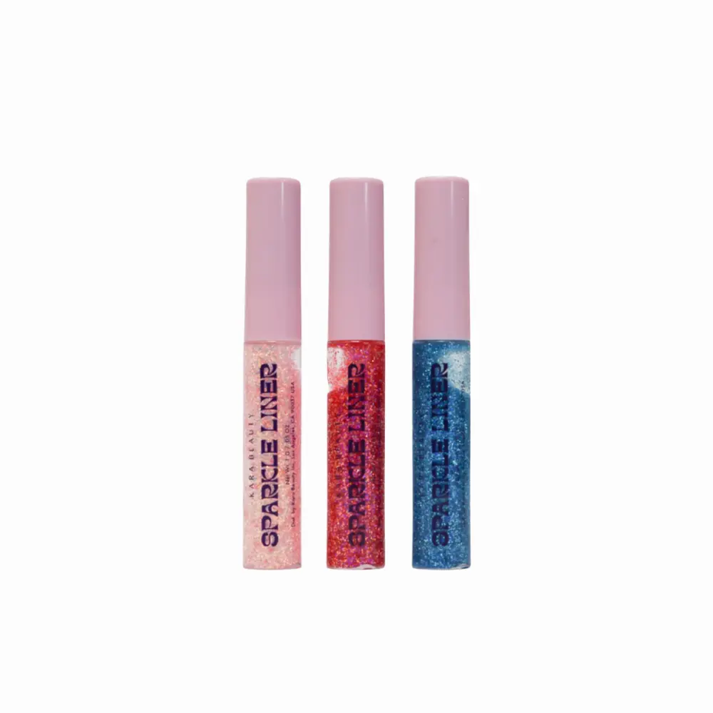 Sparkle Liner Trio - Versatile Glitter Eyeshadow Set for Brow Bone Highlighting Lids & Lips - Playful Glamorous Makeup Look