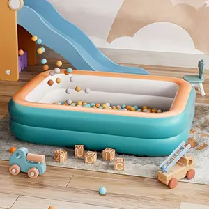 1pc Inflatable Pool for Youngsters, Durable PVC Indoor/Outdoor Water Play Pool with Built-in Seats, Christmas & Halloween Gift, Includes Accessories for Safe and Fun Swimming