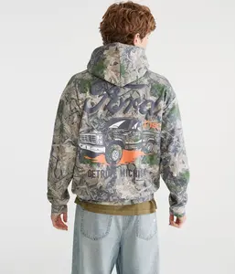 Aéropostale Ford F150 Forest Camo Hoodie & T-Shirt for Youth & Adult Sizes - Premium 3D Polyester Fabric, Durable Print, Baseball-Inspired Graphics, Ideal for Everyday Wear & Game Days