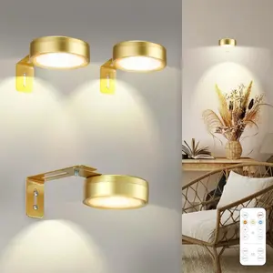 3 Pack   Operated Picture Light,  Picture Lights for Wall with Remote Dimmable Timer,3 Lighting Modes Pictures Frame Light for Artworking, Painting Lights Wall Decor