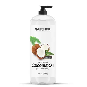 Fractionated Coconut Oil, 16 fl oz Cosmetic Oil for Body Care & Moisture Support