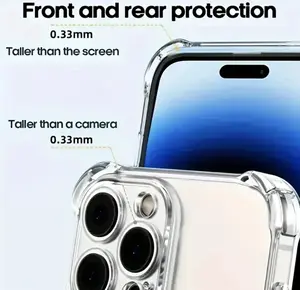 Clear TPU Case for iPhone 16, pro,pro max, Plus– with Camera Protection, Ultra Slim, Shockproof, Anti-Yellowing, Scratch-Resistant, Wireless Charging Compatible, Enhanced Grip