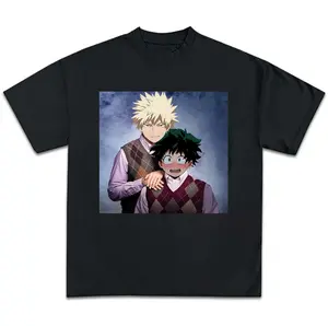 Bakugou And Deku Shirt Anime Unisex Step Brothers Graphic T-Shirt Crewneck Streetwear