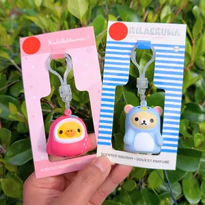 Rilak Bear and Kiiroitori Keychain - Scented Squishy Keychain with Cute Design, High-Quality Materials, and Sweet Scent