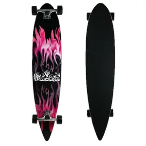 Krown Longboard Complete Pintail Purple Flame