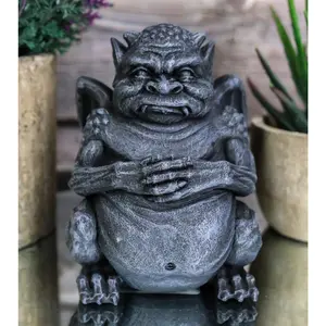 Ebros Winged Fat Ogre Troll Gargoyle Statue 4" High Gargoyles Collectible