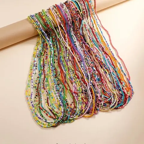 10pcs Random Color Beaded Colorful Waist Chain,  New Stylish Boho Style Decorative Body Jewelry for Women & Girls, Classic Fashion Accessories for Daily Wear