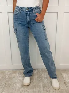 Saige Melissa High-Rise Medium Wash Dad Jeans