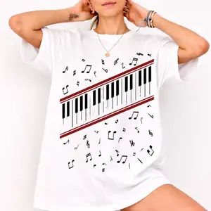 Retro Piano Keys Music Shirt – Vintage Pop Music Graphic Tee, Classic Rhythm T-Shirt, Music Lover Gift, Comfort Colors Style