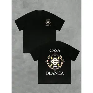 Closet Upgrade for Him! CASA BLANCA Heavyweight Tee | Sporty Streetwear - Versatile for Daily Wear/Gatherings, Perfect Gift Choice
