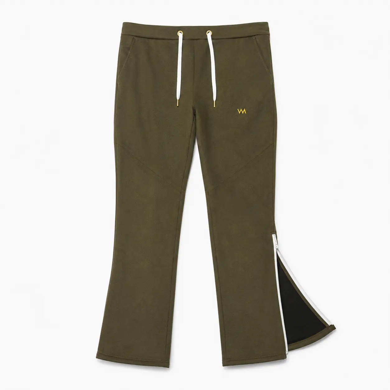 ZIPPERED BOTTOM SWEATPANTS MEN - OLIVE