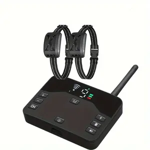 Wireless Dog Fence 2 In 1 System Receiver Training Collar Remote Boundary Containment for Dogs Pet Supplies