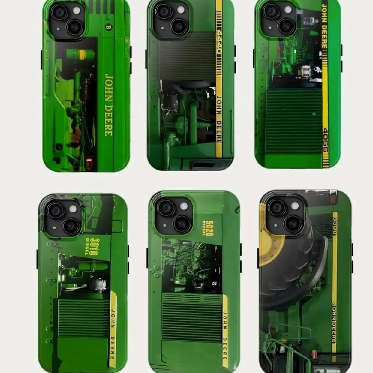 John Deere Green Tractor Phone Case Protective Cover for iPhone 17, X, 11, 12, 13, 14, 15, 16 Series & Galaxy Series