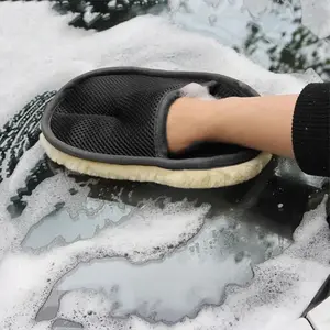 Soft Car Wash Gloves, Home Dusting Gloves, Plush Car Cleaning Gloves, Car Care Accessories, 1 Piece, Durable & Easy Grip