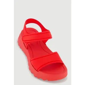 Velcro Ankle Strap Open Toe Platform Sandals