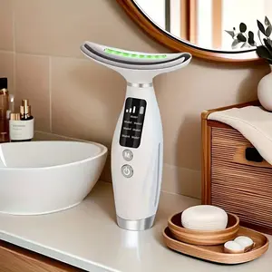 Rechargeable Lithium Battery Neck Facial Massager, Facial Beauty Massagers, 7 Adjustable Modes for Face Absorption, Valentine's Day Gift for Friends