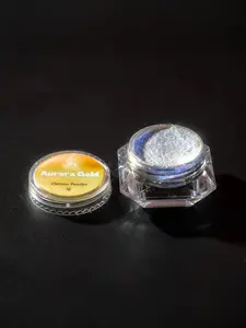 Colored Nail Chrome Powder, Shiny Metallic Finish Nails, Mirror Effect
