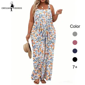 Chulianyouhuo 2025 FallFreshness Women's Plus Size Jumpsuit Overalls Wide Leg Casual Rompers Adjustable Loose Fit Jumpsuits With Pockets 2025 TikTokShopfalldealsforyou