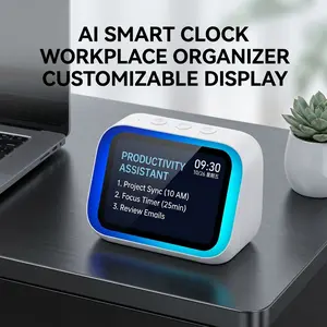 HD Touch Screen Smart Bluetooth 5.4 Speaker, Hi-Fi Stereo Sound, Multi-functional Device with Electronic Photo Album & Voice Control