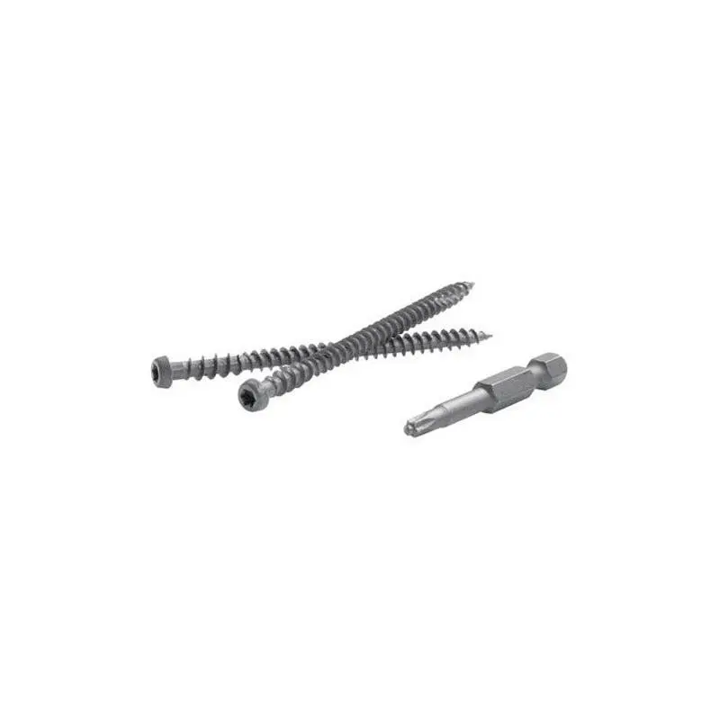 Fastenmaster TrapEase 2-1/2 in. Carbon Steel Deck Screws, Coarse Thread Star Head, Self-Tapping, Strip-Out & Corrosion Resistant, Torx TTAP Drive, 75-Pack, Ace Hardware, Strip-Out Res., Zinc