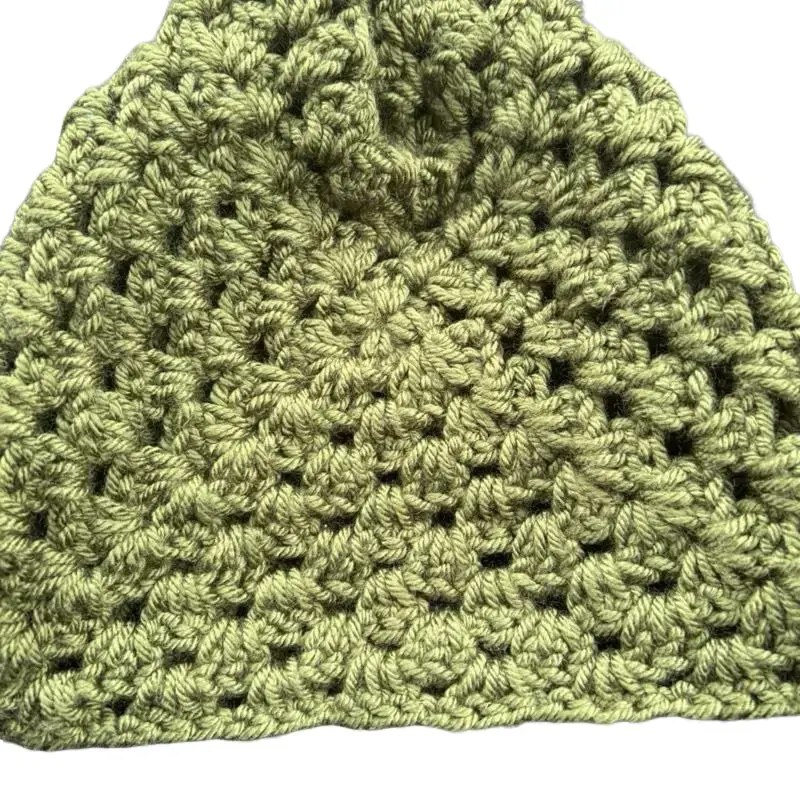 Handmade Granny Square Beanie – Cozy Fall/Winter Hat