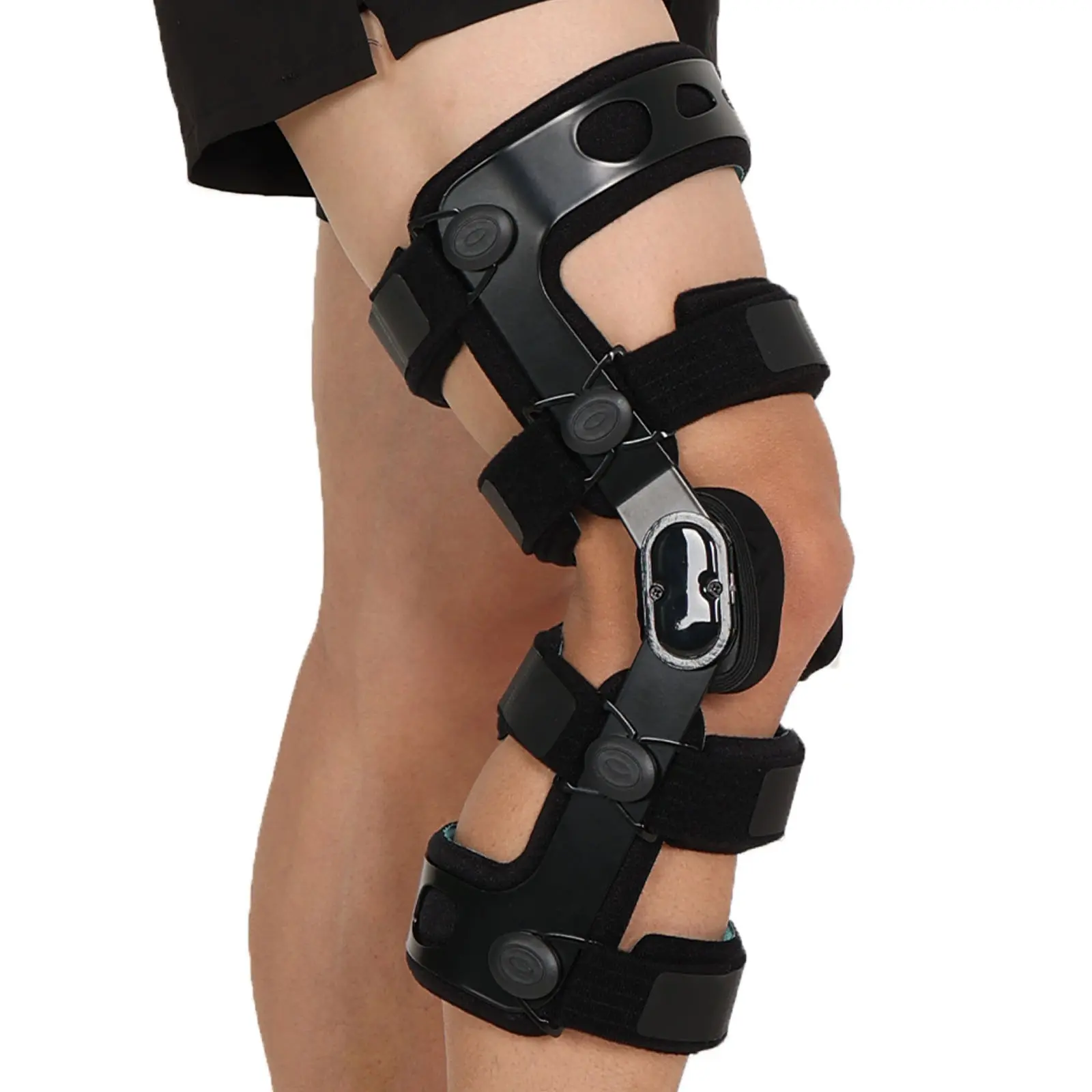 ACL Knee Brace Hinged Support for ACL PCL MCL Ligament Injuries, Meniscus Tear , Arthritis, Running Sports Pain Relief Adjustable Stabilizer for Men Women, Arthritic Pain Relief Leg & Foot Supports, Brace Leg & Foot Supports