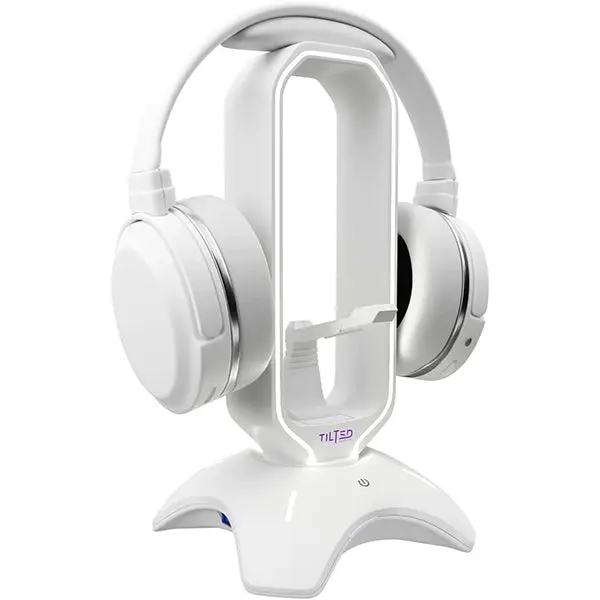RGB Gaming Headset Stand - White