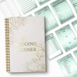 1pc 5.5x8.3-inch Wedding Planning Guide Spiral Notebook Journal: Wedding Planning Hardcover Manual+bride Schedule Book, Bridesmaid Gift Selection, Planner Notebook