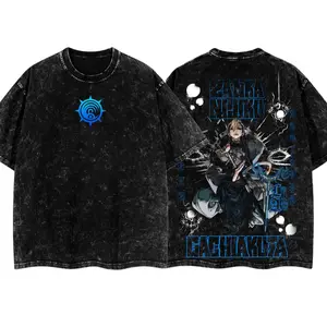 Zanka Nijiku Gachiakuta Vintage Unisex Anime Manga Cotton T-shirt, Graphic Tee, Fashion Cotton, Full Colors, Full Sizes, For Men, For Women