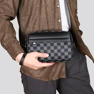 Unisex Business Shoulder Crossbody Bag 2025 New Women's Clutch Trendy Portable Phone Bag Wallet Fashion Wristlet Men's Premium  Square Bag