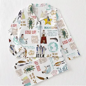 Hamilton Pajamas Set, American Musical Pajamas Set, Broadway Musical Pajamas Set, Rise Up Pajamas, Hamilton Musical , Alexander Hamilton