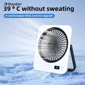1200ml Large Capacity Desktop Fan with Digital Display - Hang or Stand, Zero Space Occupancy, USB Rechargeable Quiet Fan for Office, Home & Dorm