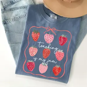 Comfort Colors Teacher Shirt Cute Teacher Gift Floral Teacher Tee Gift for Teacher Teaching Shirt Teacher Appreciation Gift Summer Cotton Soft