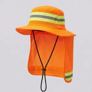 Safety Sun Hat with Neck Flap - Boonie Hat