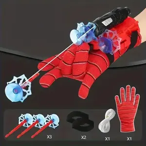 Spider Shooting Wristband Toy, 1 Set Spider Web Shooter Toy, Creative Cosplay Toy, Funny Educational Toy for Boys & Girls, Glove, Slingshot Set
