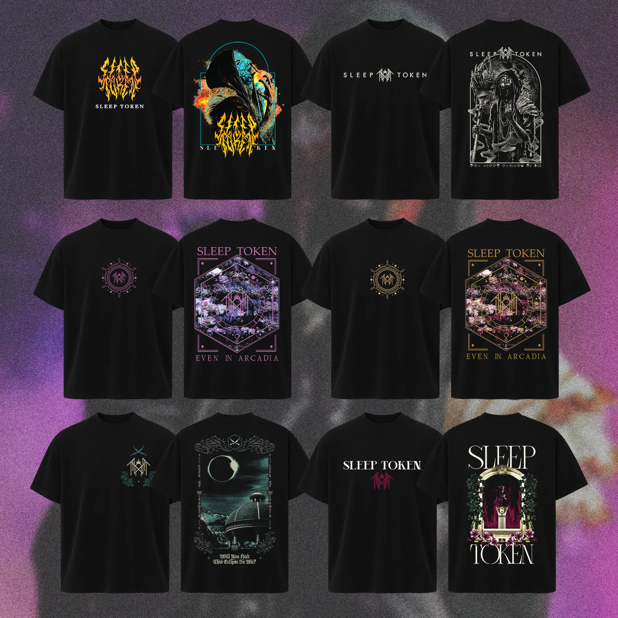 Vintage Sleep Token Band T-Shirt Collection, Sleep Token Band Graphic Tee, Dark Alternative Metal Top, Gothic Rock Music Apparel, Atmospheric Metal Themed Shirt For Rock Fans, Gift For Sleep Token Fans, Metal Lovers, Unisex Casual Daily Streetwear