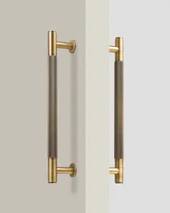 SOHO ANTIQUE BRASS KNURLED DOOR PULL