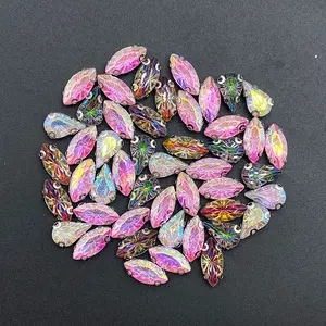 50 Pcs Rhinestone Hand Sewing Pins DIY Craft Supplies, Decorative Jewelry Embellishments for Clothing Shoes Hats Bags Packaging