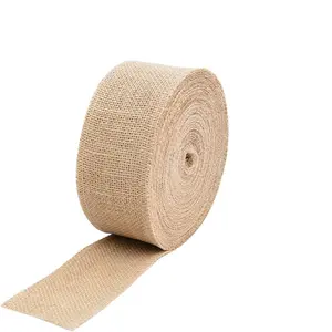 Natural Jute Ribbon Roll 4cm X 10m, Vintage Gift Wrapping Craft Decorative Tape for Wedding Christmas Decoration Supplies