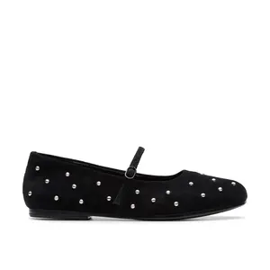 Clarks Womens Livia Stud Mary Janes,Ballet Flats