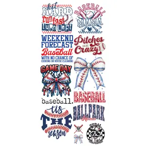 Baseball Mama Pre-Made DTF Gangsheet
