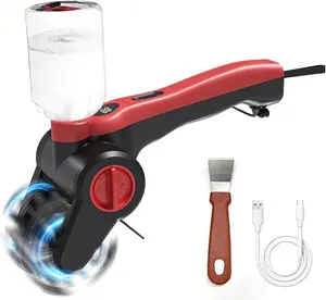 Electric Grill Brush with Water Spray System, Cordless BBQ Grill Cleaner, Rechargeable Power Scrubber for Gas, Charcoal & Pellet Grills, IPX8 Waterproof Grill Cleaning Brush with Scraper & Case