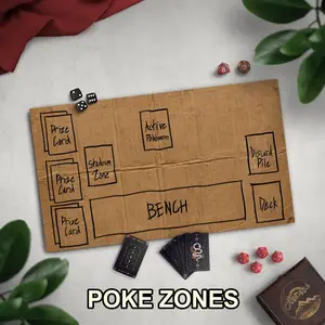 Homeless Man's TCG Playmat, Funny Play Mat With Optional Zones Neoprene Game Mat, Cardboard Design, Multiple TCG Zones