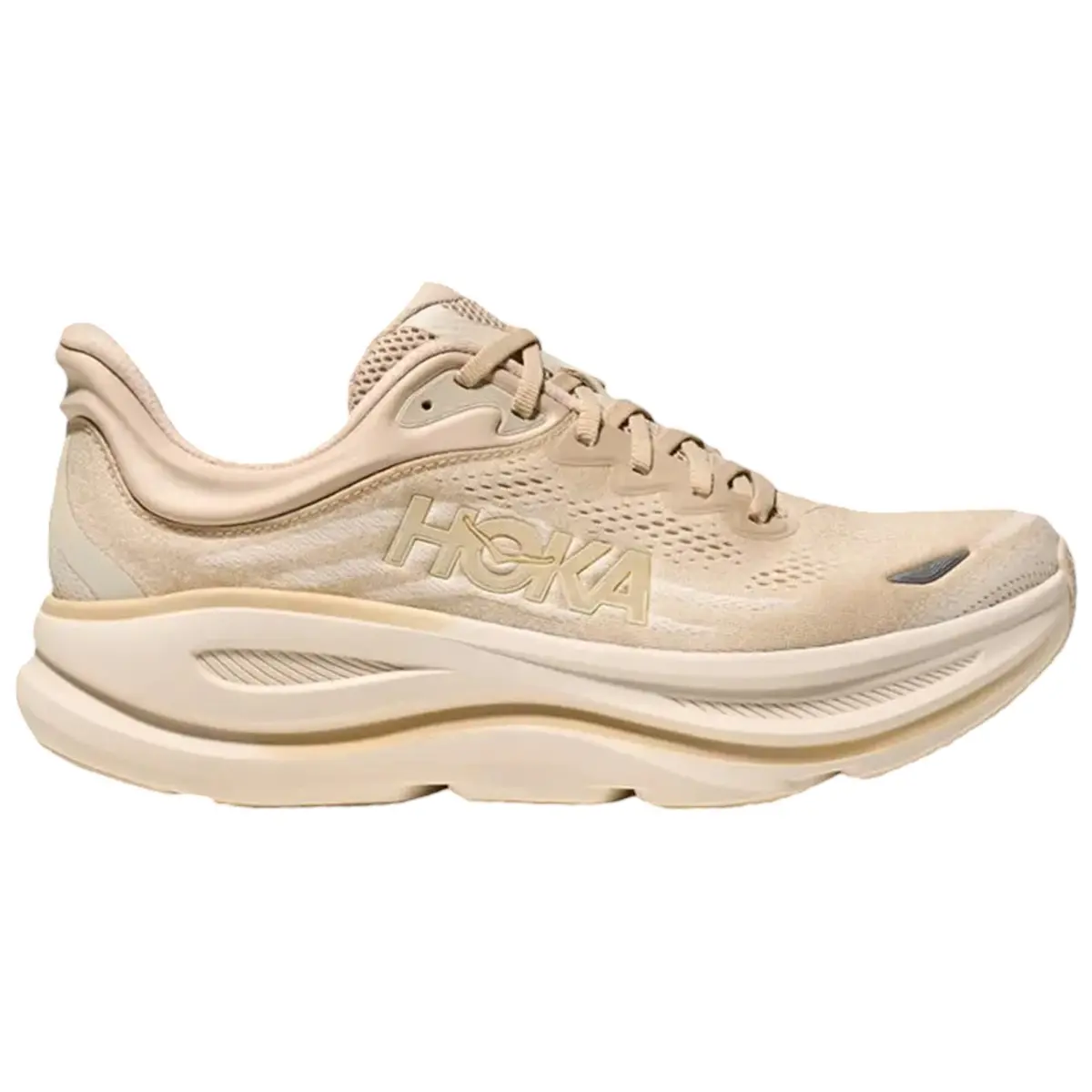 Hoka One One Bondi 9 Oatmeal Oat Milk Men's Fashion Shoes New