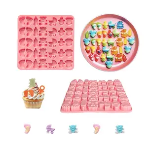 35-hole Bear Shaped Silicone Mold, 2 Counts Cute Cake Decorating Baking Mold, Diy Chocolate Mold, Baking Tool for Cake, Cookie, Cupcake