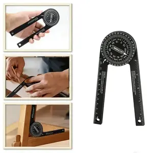 Professional Miter Saw Protractor – 7-Inch Rust-Proof Precision Angle Finder with Laser-Engraved Scales & Rulers, Pro Tool for Carpentry, Crown Molding & Baseboards, Pro-Grade Tool for Tradesmen