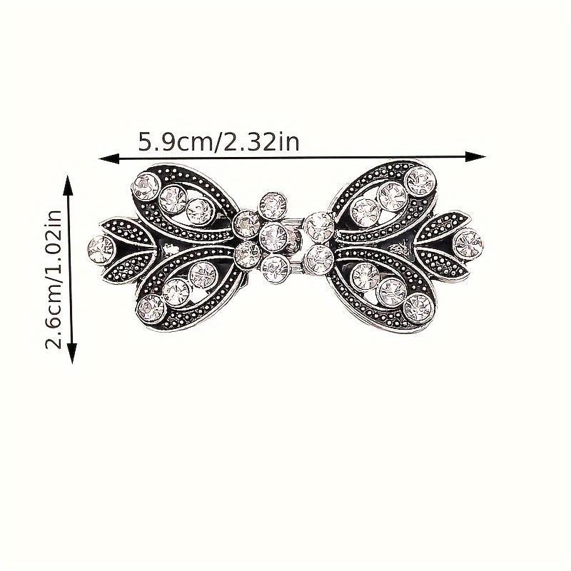 Vintage Rhinestone Sweater Clips 3-Pack, Versatile Vortex Cape Shawl Dress Clips, Fashion Jacket Fasteners & Scarf Holders for Ladies